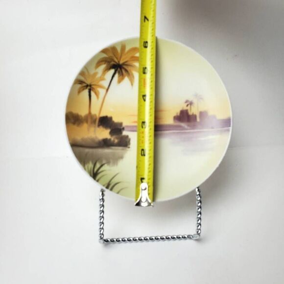 Vintage 30s MEITO CHINA Hand Painted 6" Plate Made in Japan - Picture 2 of 3